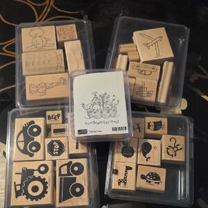 Stampin' Up! Kids Stamp Set - Black and Natural Wood